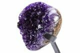 Amethyst Geode With Metal Stand - Uruguay #306862-3